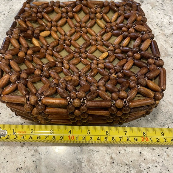 Set of 2 Vintage Wooden Bead Bags - Picture 8 of 11